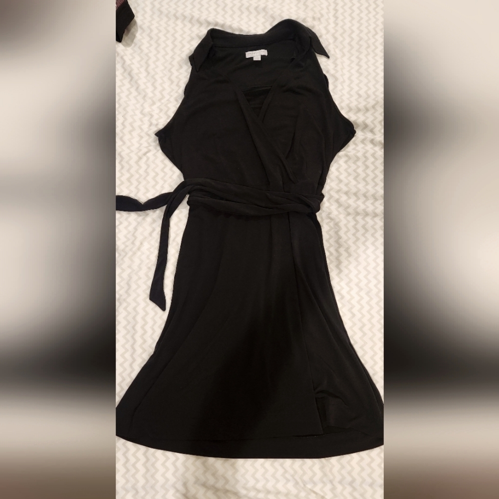Black wrap dress